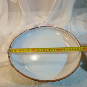 28 cm-es fehér zománcos tányér - Image 3