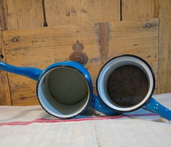 Gyönyörű kék zománcos teafőző szűrővel - Image 2