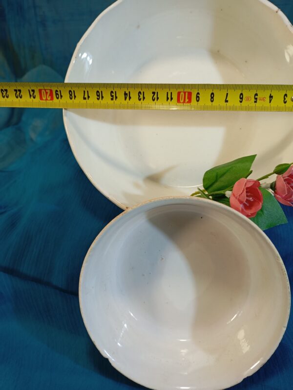 Gránit gyöngysor mintás 19 cm-es tál és rózsaszín tálka - Image 3