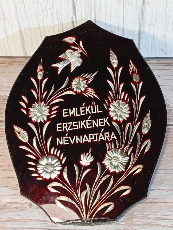 Emlékül Erzsikének, csiszolt tükör