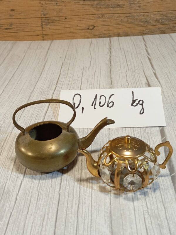 2 miniatűr kancsó, egyik réz - Image 2