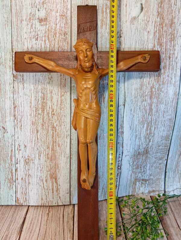 45 cm-es faragott fa feszület - Image 2