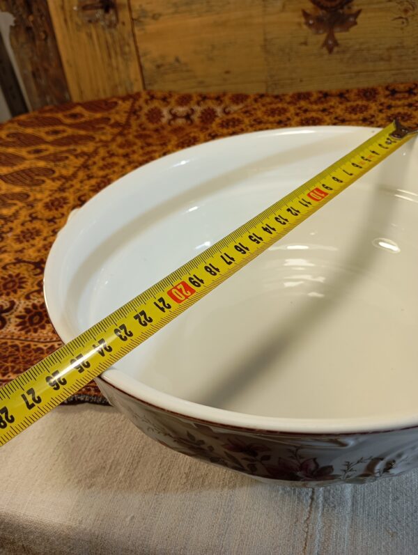Gyönyörű antik 24 cm-es füles tál - Image 3